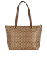 Gallery Tote, &pound;130, Handbags, Brown, Canvas/Leather, Back view